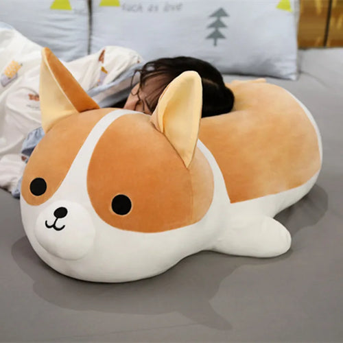 Load image into Gallery viewer, 85cm Giant Size Cute Corgi Dog Plush Toys Stuffed Animal Puppy Dog Pillow Soft Lovely Doll Kawaii Christmas Gift for Kids
