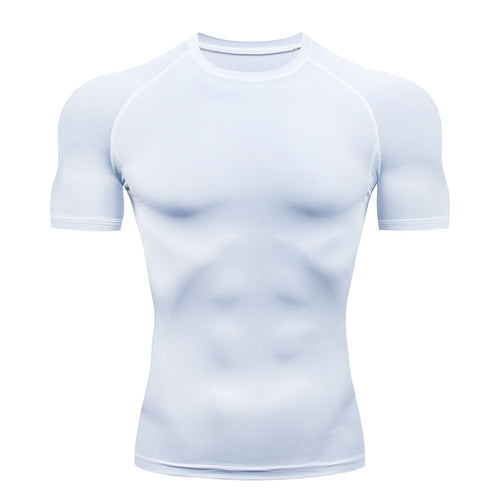 Load image into Gallery viewer, Men&#39;s Running Compression Tshirts Quick Dry Soccer Jersey Fitness Tight Sportswear Gym Sport Short Sleeve Shirt Breathable
