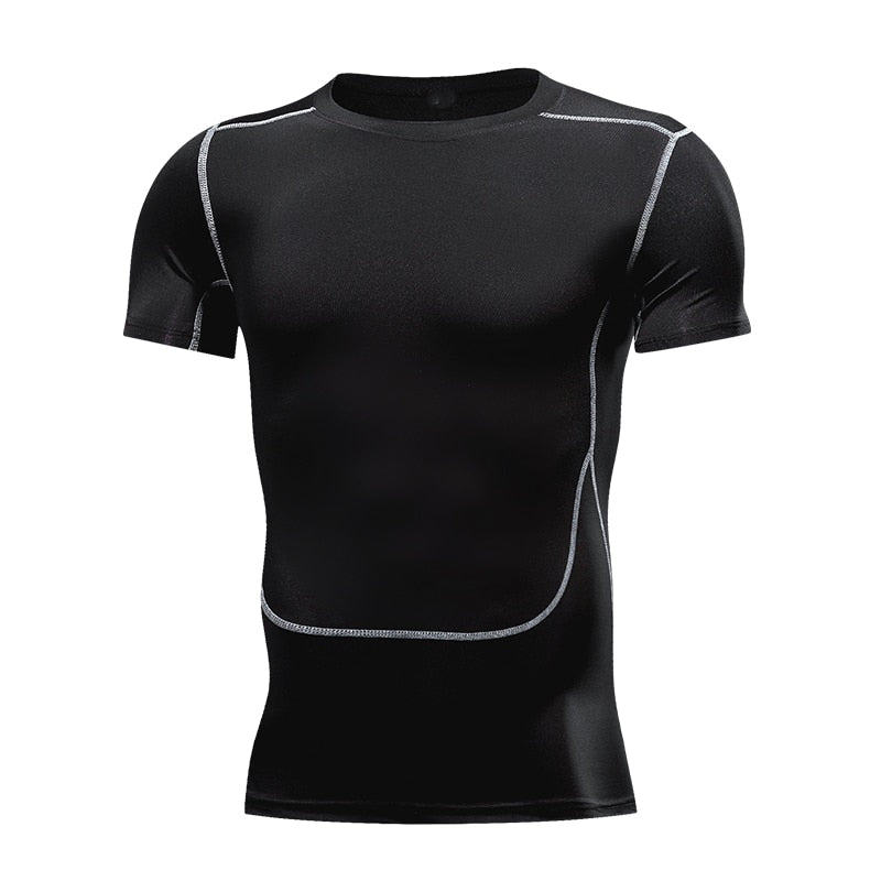 Men Running Compression T-shirt Short Sleeve Sport Tees Gym Fitness Sweatshirt Male Jogging Tracksuit Homme Athletic Shirt Tops