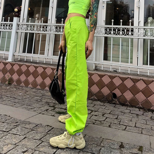 Load image into Gallery viewer, Casual Sporty Pants For Women High Waist Minimalist Loose Streetwear Trouser Female Fashion Clothing Style
