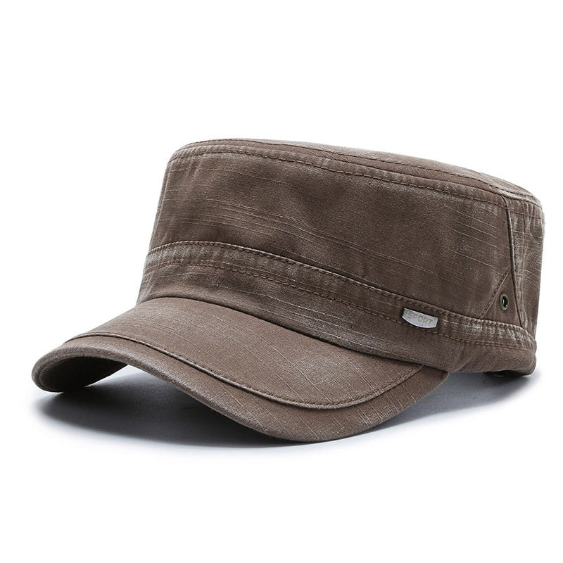 Brand Flat Top Caps for Men Outdoor Sun Visor Hats Bone Gorros Military Hat Black Trucker Hat