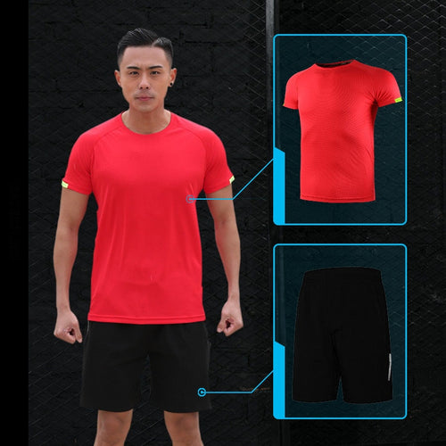 Load image into Gallery viewer, Running T Shirt Sport GYM Tshirt Short Sleeve Football Basketball Tennis Shirt Quick Dry Fitness Sports Set Suits Sportswear
