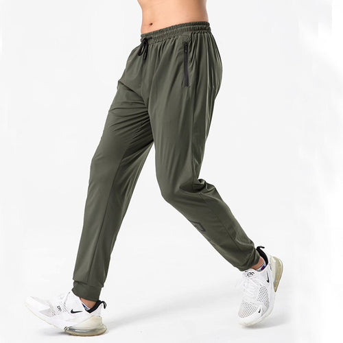 Load image into Gallery viewer, Men Sports Running Pants Zipper Athletic Football Soccer Training Elasticity Legging Jogging Gym Trousers
