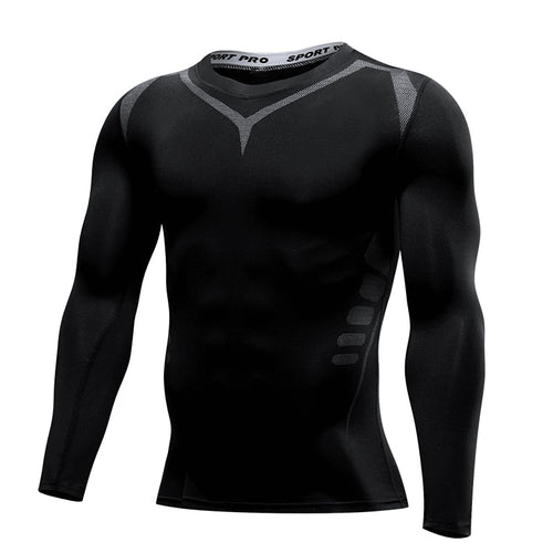 Load image into Gallery viewer, Men Compression Running T Shirt Fitness Tight Long Sleeve Sport Tshirt Training Jogging Shirts Gym Sportswear Quick Dry Rashgard
