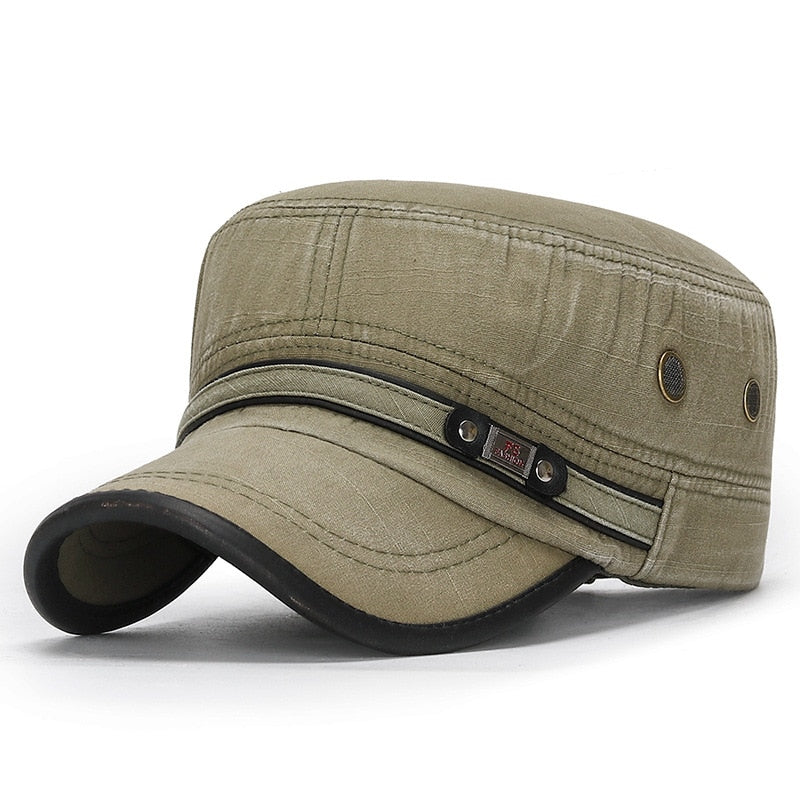 Men Military Hat Denim Cap Spring Summer Breathable Solid Flat Top Cotton Solid Sunhat Women Sports Vintage Cap Hip Hop Dad Hat