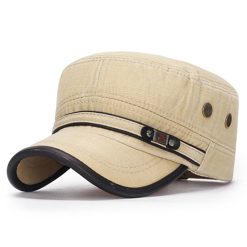 Men Military Hat Denim Cap Spring Summer Breathable Solid Flat Top Cotton Solid Sunhat Women Sports Vintage Cap Hip Hop Dad Hat