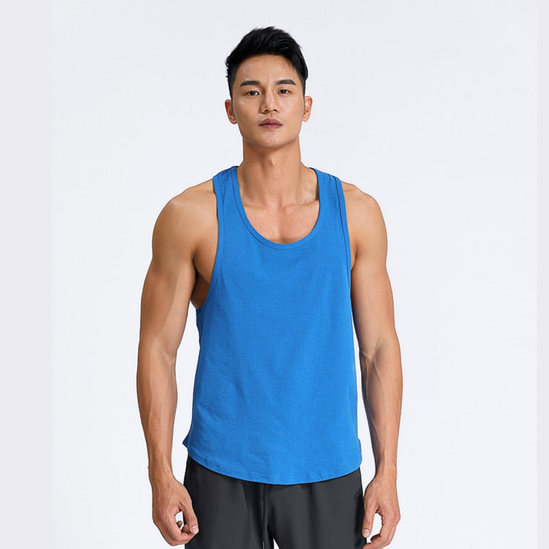 Men Sports Vest Basketball Football Running Tank Gym Fitness Tops Male Training Joggers Sleeveless Shirt Breathable Clothes