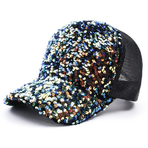 Load image into Gallery viewer, Shiny sequined Unisex Cotton Dad hat Baseball Caps Custom Graffiti Snapback Fashion Sports Hats For Men Women hip hop Cap
