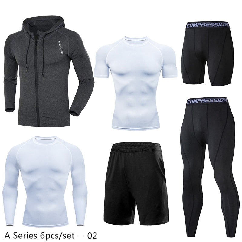 Men's Compression Suit Set: Breathable Quick drying Sweat - Temu Mexico