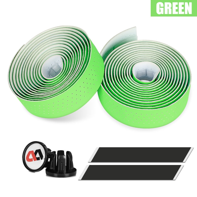 Bike Handlebar Tape EVA PU Road Bicycle Handlebar Tape Anti-slip Shock Absorption Cycling Wrap End Plug Accessories