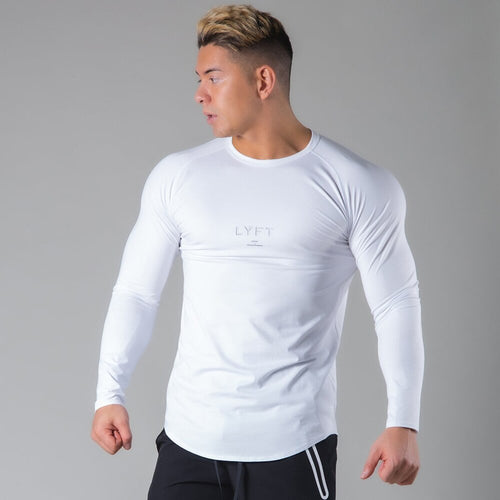 Load image into Gallery viewer, Men Bodybuilding Long sleeve Shirt Casual Cotton Skinny T-Shirt Male Gym Fitness Workout Tees Tops Spring Running Sport Clothing
