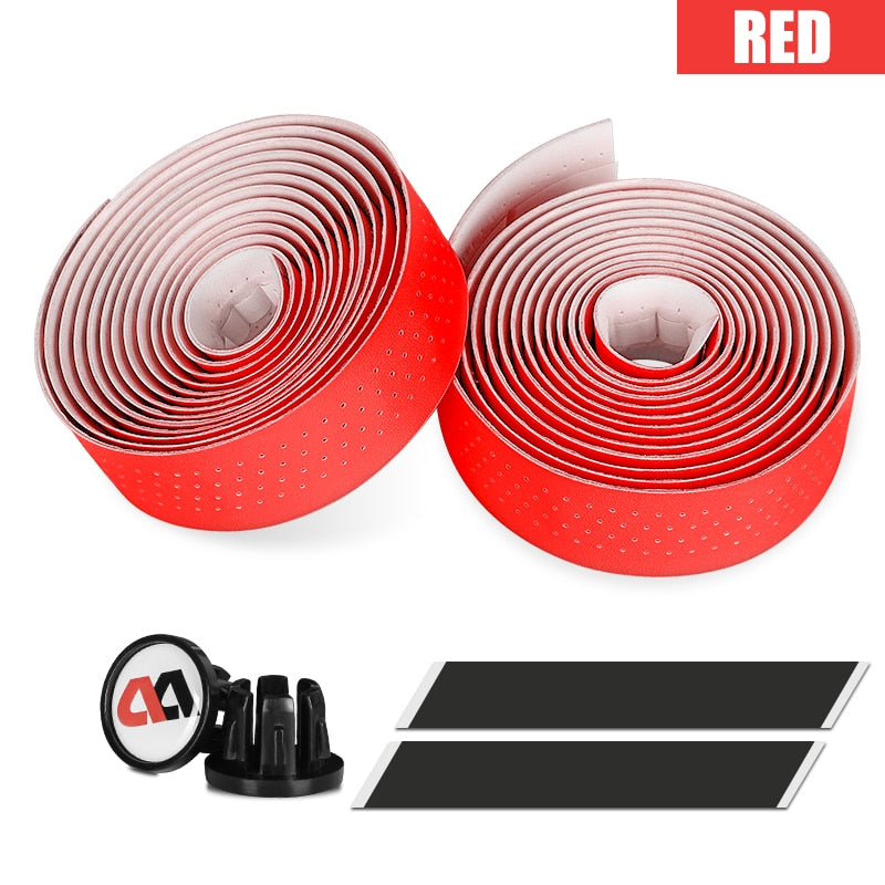 Bike Handlebar Tape EVA PU Road Bicycle Handlebar Tape Anti-slip Shock Absorption Cycling Wrap End Plug Accessories