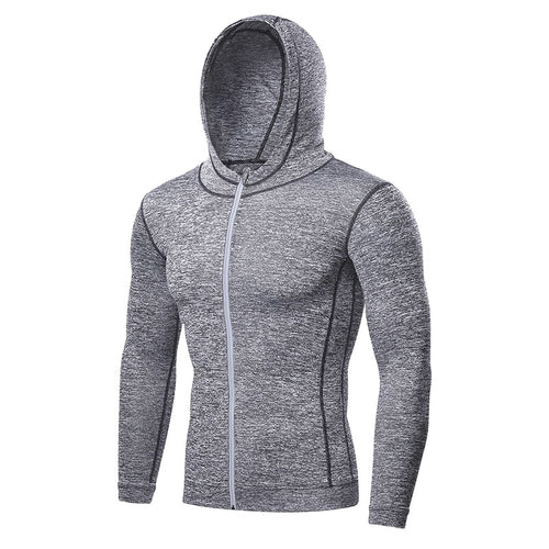 Load image into Gallery viewer, Men Fitness Sport Jacket Gym Running Hoodies Male Sportswear Workout Coat Jogging Hooded Shirt Outdoor Sweatshirt MMA Dry Fit
