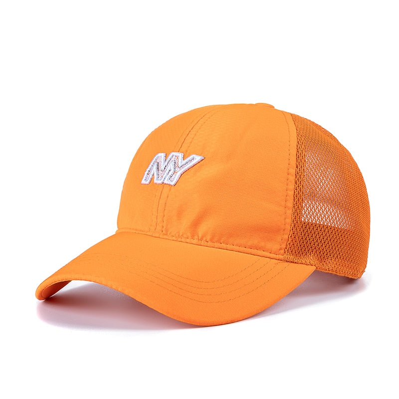 Unisex Stylish Cap Quick Dry Hats For Men & Women Fashion NY Embroidery Baseball Cap Outdoor Sports Streetwear Mesh Trucker Hat
