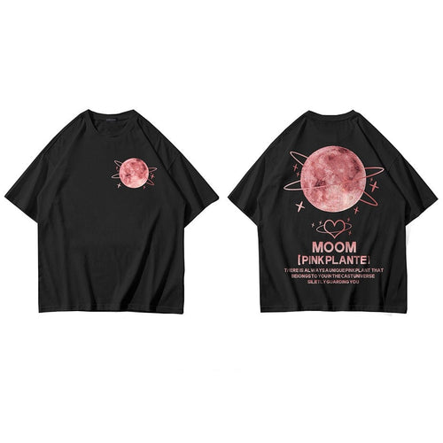 Load image into Gallery viewer, PINK HIP HOP Men T Shirt Cotton tShirt O-Neck Short-Sleeve New Style Dawn with the Moom D Gray Man Women T-Shirt
