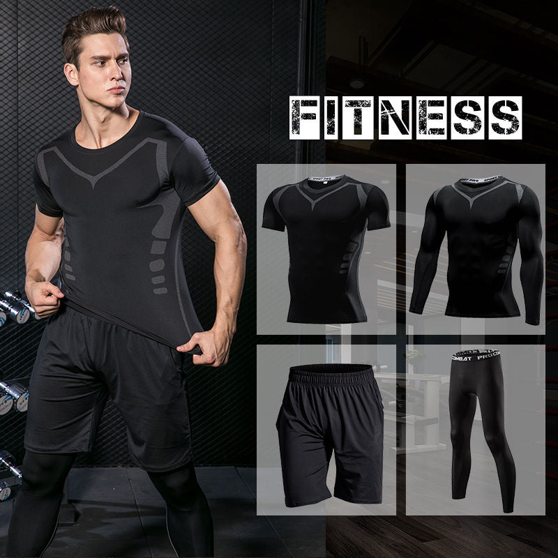 Men's Tracksuit Sport Suit Gym Fitness Compression Sports Clothing Outdoor Running Set Training Jogging Tight Sportwear Dry Fit