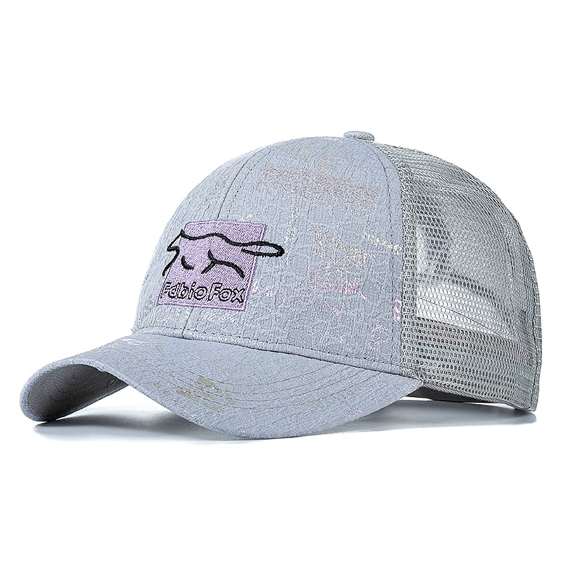 Brand Stylish Cotton Trucker Hat For Women Fashion Fox Animal Print Baseball Cap Female Outdoor Popular Great Summer Hat Cap
