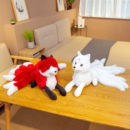 Load image into Gallery viewer, 55cm Soft Cute Long nine tail Fox Plush Toy Stuffed Kids Doll Fashion Kawaii Gift for Children Birthday Gift Home Shop Decor
