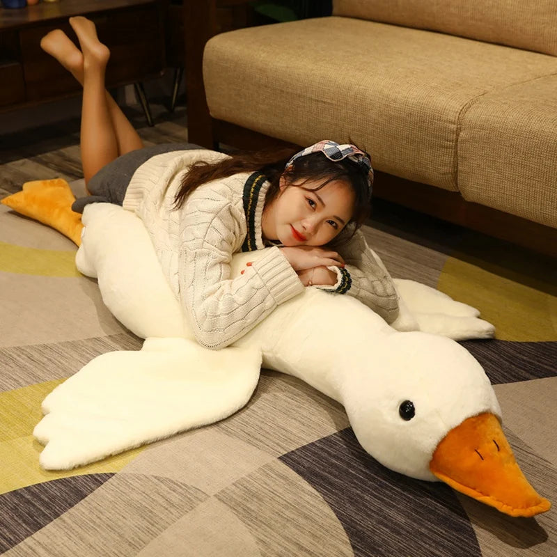 50cm Mini Lying Duck Plush Toys Kawaii Animal Goose Mat Pillow Stuffed Soft Cushion for Children Girls Birthday Gift