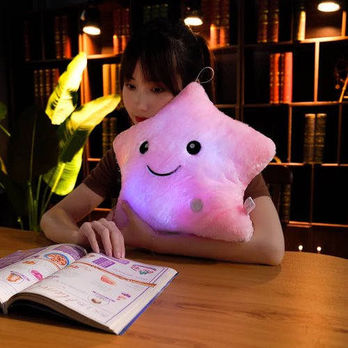 Load image into Gallery viewer, 1pc 40CM Luminous Star Pillow Led Light Pillow Plush Pillow Hot Sale Toys Colorful Stars Kids Toys Birthday Gifts For Kids
