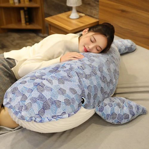 Load image into Gallery viewer, High Quality 110cm Giant Size Whale Plush Toy Blue Sea Animals Stuffed Toy Huggable Shark Soft Animal Pillow Kids Gift
