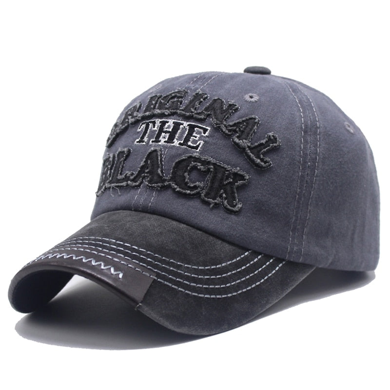 Unisex Vintage Baseball Cap Cotton Hats For Men Women Casual 3D Black Letter Embroidery Cap Outdoor Sports Cap Dropshipping