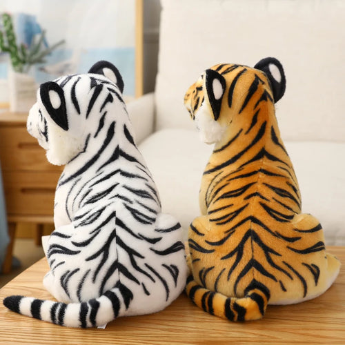 Load image into Gallery viewer, 1pc 23/27/33CM High Quality Kawaii Squatting Tiger Plush Toy Simulation Tiger Soft Doll Christmas Birthday Gifts for Children
