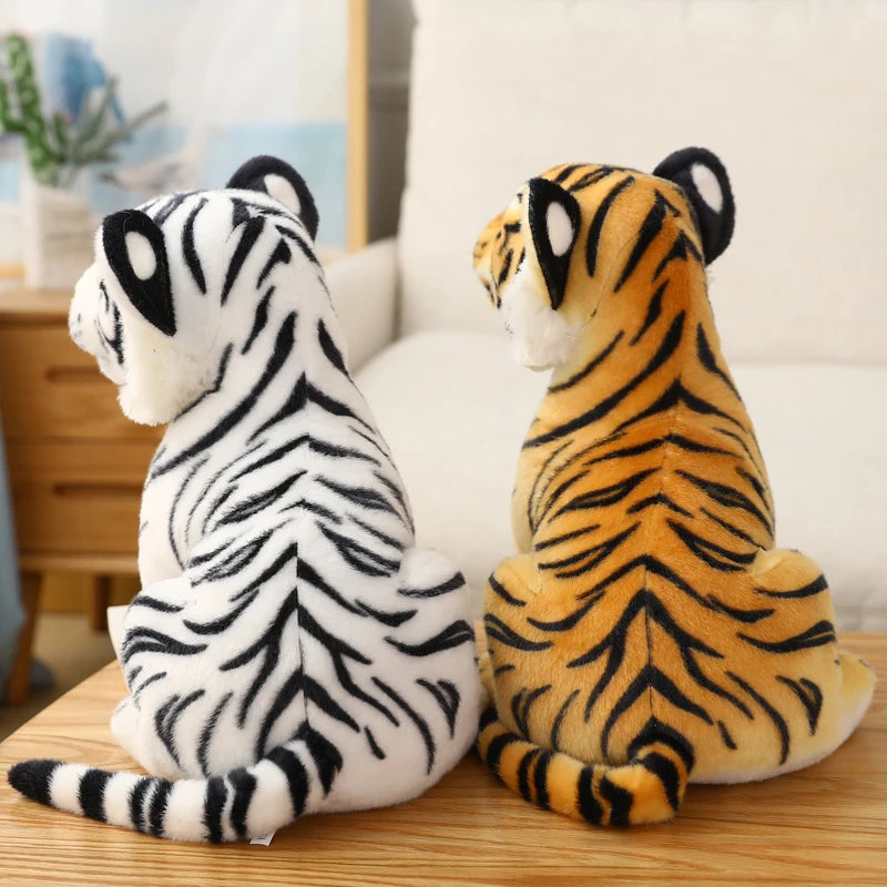 1pc 23/27/33CM High Quality Kawaii Squatting Tiger Plush Toy Simulation Tiger Soft Doll Christmas Birthday Gifts for Children