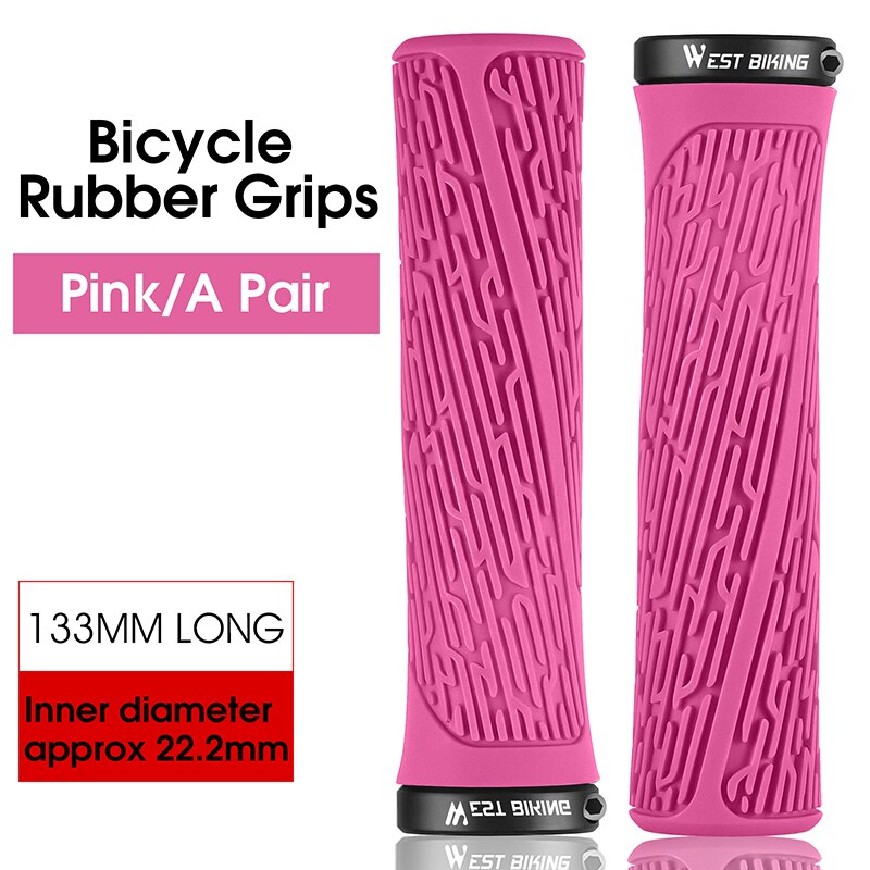 Silicone Bicycle Grips MTB Road Bike Handlebar Cover Shockproof Cycling Colorful Soft Rubber Anti-Slip Lock On Grips