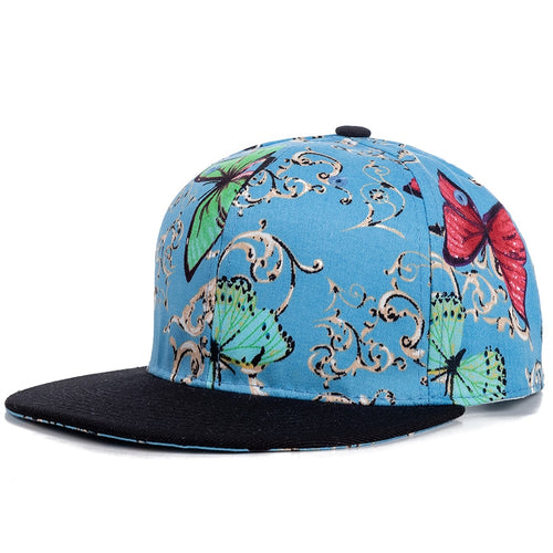 Load image into Gallery viewer, Women Cap Fashion Cotton Butterfly Flower Digital Printing Baseball Cap Female Outdoor Street Hip Hop Snapback Hat
