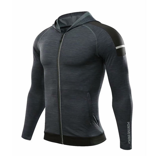 Load image into Gallery viewer, Hooded Fitness Sport Jacket Men Quick Dry Running Coat Zipper Hoody Sweatshirt Sportswear Gym Hoodies Training Clothing
