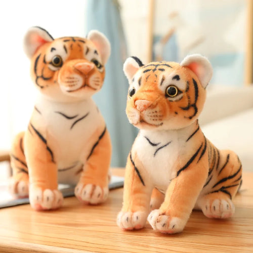 Load image into Gallery viewer, High Quality 24/29cm Yellow Tiger Simulation Plush Toys Realistic Animal Pet Children Home Decoration Holiday Christmas Gift
