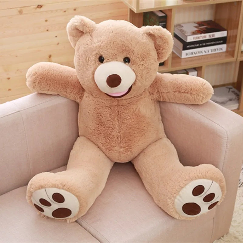 New Arrival 1M American Giant Bear Plush Toy Big Size USA Teddy Bear Stuffed Animal Doll Valentine Gift for Girls