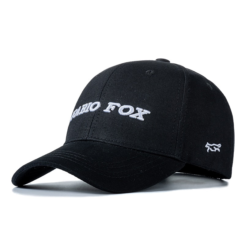 Brand Women Men Cotton Kpop Cap Fashion Middle Fox Letter Embroidered Baseball Cap Adjustable Outdoor Summer Streetwear Hat