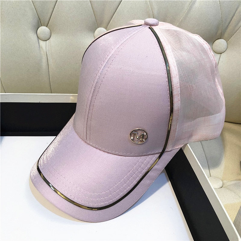 Outdoor Sport Baseball Cap Fashion M Letter Design Cap Adjustable Women Cap Fashion Hip Hop Hat