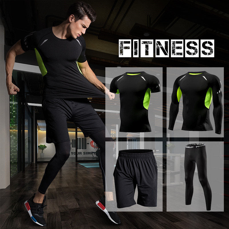 Men Running Compression Sportswear Suit Football Basketball Cycling Fitness Sport Tight Sweatshirt Clothing Set Outdoor Hoodies