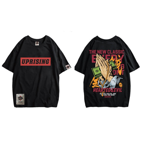 Load image into Gallery viewer, Spring Hip Hop T Shirt Men Powerful Hands Printed T-Shirts Harajuku Streetwear Summer Tshirt Short Sleeve Tops Tees Cotton

