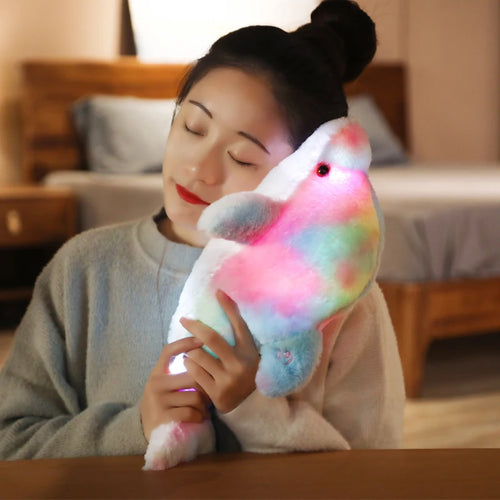 Load image into Gallery viewer, 30/45cm Glowing Dolphin Plush Doll Luminous Pillow Cushion Colorful LED Light Animal Stuffed Toys Gift For Children Kids Girls
