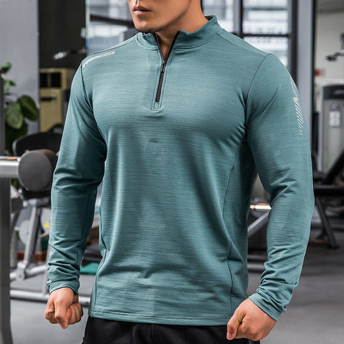 Load image into Gallery viewer, Mens Gym Compression Shirt Male Rashgard Fitness Long Sleeves Running Clothes Homme Tshirt Football Jersey Sportswear Dry Fit
