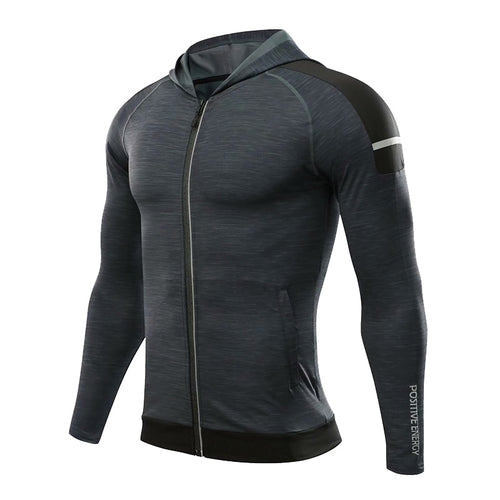 Load image into Gallery viewer, Gym Men&#39;s Running Hoodies Male Fitness Sport Jacket Workout Coat Sportswear Jogging Hooded Shirt Outdoor Sweatshirt
