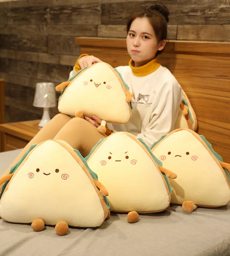 Simulation Food Sandwich Cake Plush Toy Cute Bread Stuffed Doll Soft Nap Sleep Pillow Sofa Bed Cushion Creative Birthday Gift