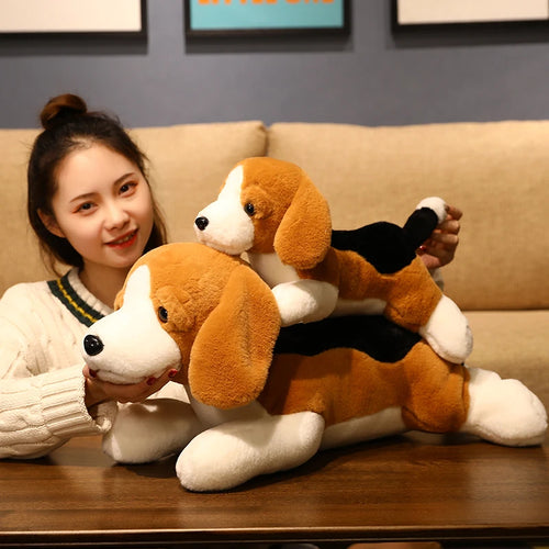 Load image into Gallery viewer, 1pc 40cm New Simulation Big Dog Toy Beagles Plush Toy Doll Stuffed Animal Kids Christmas Gift For Chidren 1 Model
