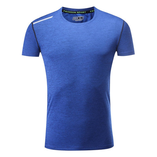 Load image into Gallery viewer, Men Running T-Shirts Quick Dry Compression Gym Fitness Jogging Sports Short Sleeve Tops Soccer Sportswear Male Jersey Breathable
