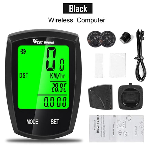 Load image into Gallery viewer, Bike Computer Wireless Wired Speedometer Odometer Waterproof LCD Backlight Cycling MTB Bicycle Computer Stopwatch
