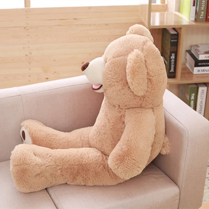 New Arrival 1M American Giant Bear Plush Toy Big Size USA Teddy Bear Stuffed Animal Doll Valentine Gift for Girls