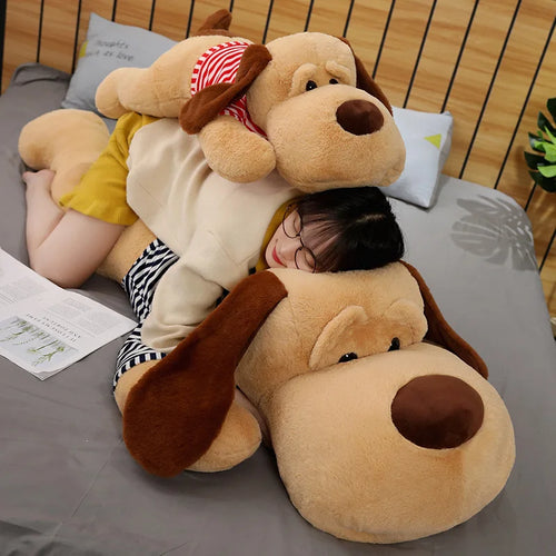 Load image into Gallery viewer, 1PC 70/90/130 CM Giant Plush Toy Big Sleeping Dog Stuffed Dog Soft Animal Toy Soft Pillow Baby Girls Birthday Gift
