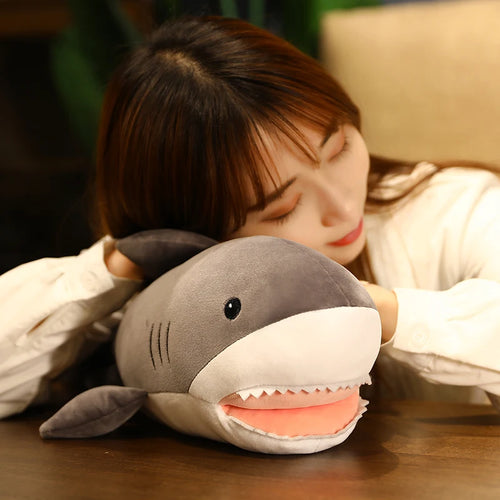 Load image into Gallery viewer, 1pc 50cm Kawaii Shark with Hand Warmer Plush Toys Stuffed Soft Animal Shark Dolls for Children Boys Birthday Appease Gifts
