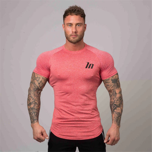 Load image into Gallery viewer, Compression Superelastic Skinny T-shirt Men Gym Fitness Quick Dry Shirt Male Summer Tee Tops Running Sports Training Clothing
