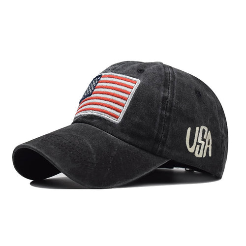 Load image into Gallery viewer, Women Baseball Cap Summer Denim Hats Men Spring USA Letter Flag Embroidery Baseball Hats Cotton Outdoor Vintage Visor Casual Cap
