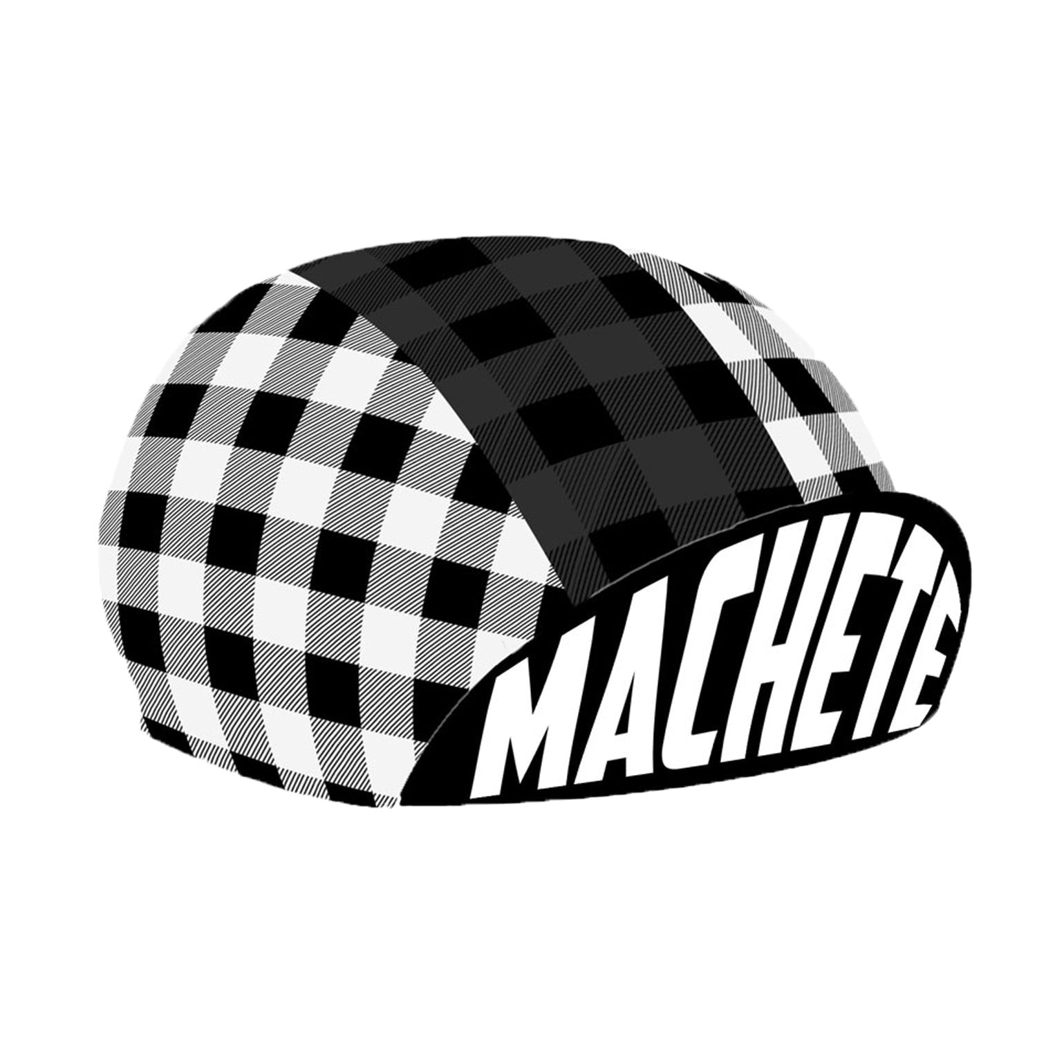 Classic Retro Black White Lattice Polyester Quick Dry Cycling Caps Road Team Bike Balaclava Breathable Bicycle Men's Hat